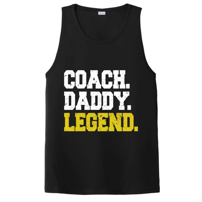 Coach Daddy Legend Motivational Coach Dad Meaningful Gift Performance Tank