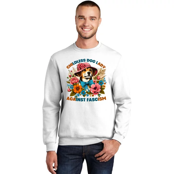 Childless Dog Lady Against Fascism Voting Kamala Dog Owners Sweatshirt