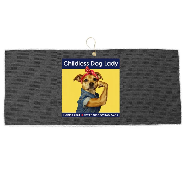 Childless Dog Lady Women Political Voting Election Gift Large Microfiber Waffle Golf Towel