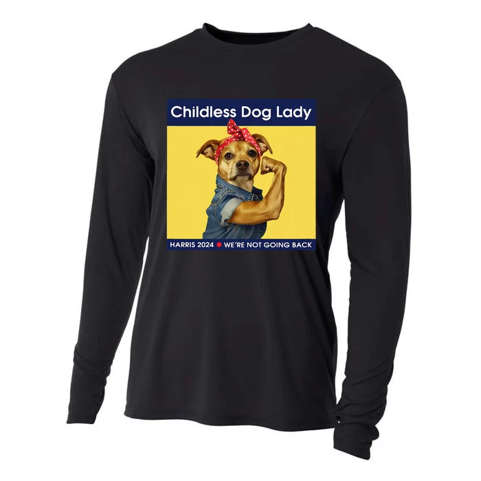 Childless Dog Lady Women Political Voting Election Gift Cooling Performance Long Sleeve Crew