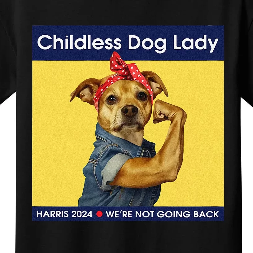 Childless Dog Lady Women Political Voting Election Gift Kids T-Shirt