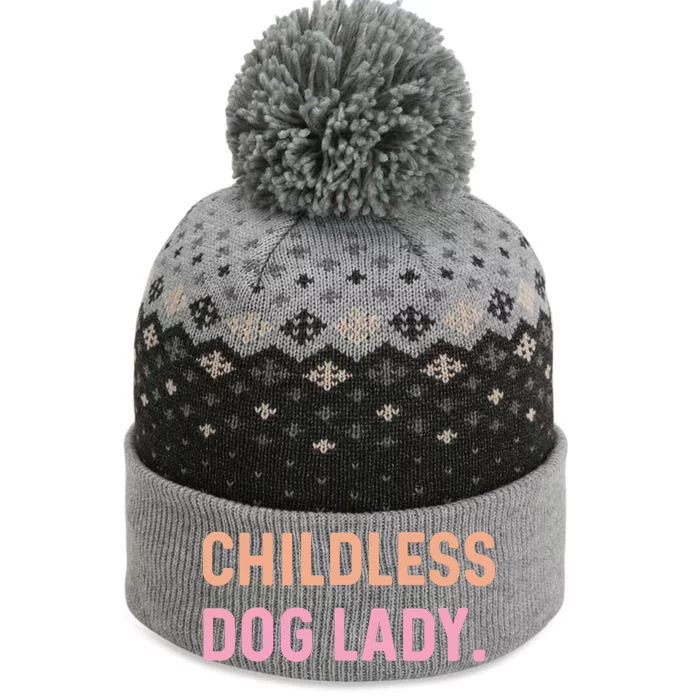 Childless Dog Lady Funny Pet Animal The Baniff Cuffed Pom Beanie