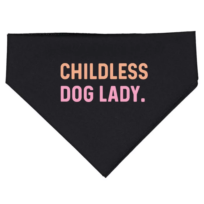 Childless Dog Lady Funny Pet Animal USA-Made Doggie Bandana