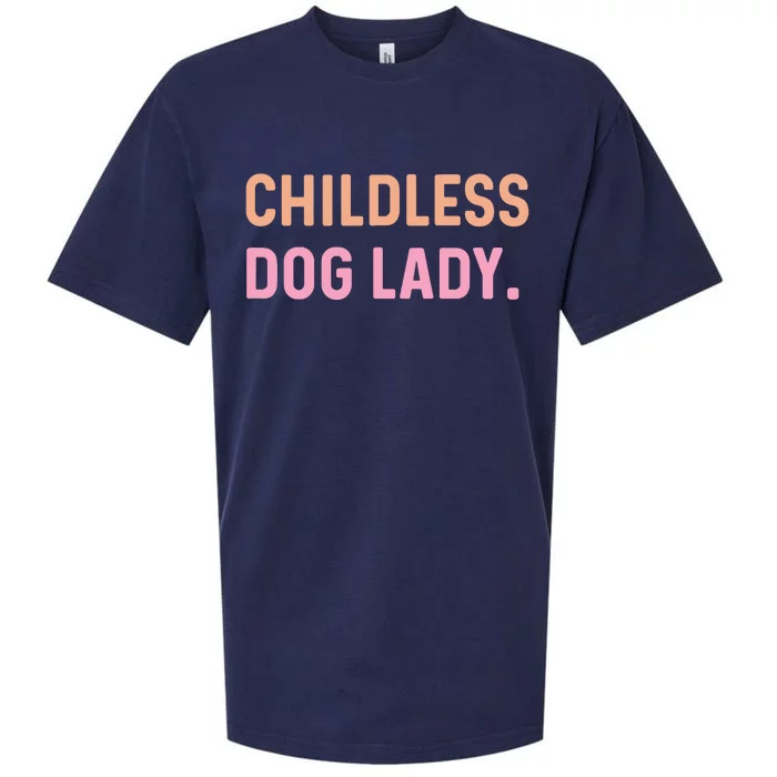 Childless Dog Lady Funny Pet Animal Sueded Cloud Jersey T-Shirt