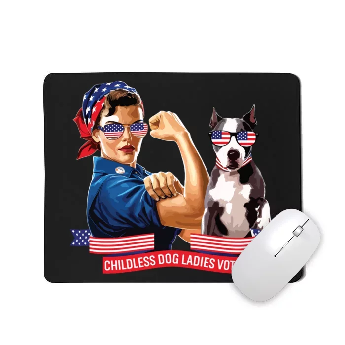 Childless Dog Lady Is Voting Kamala Election Usa 2024 Mousepad