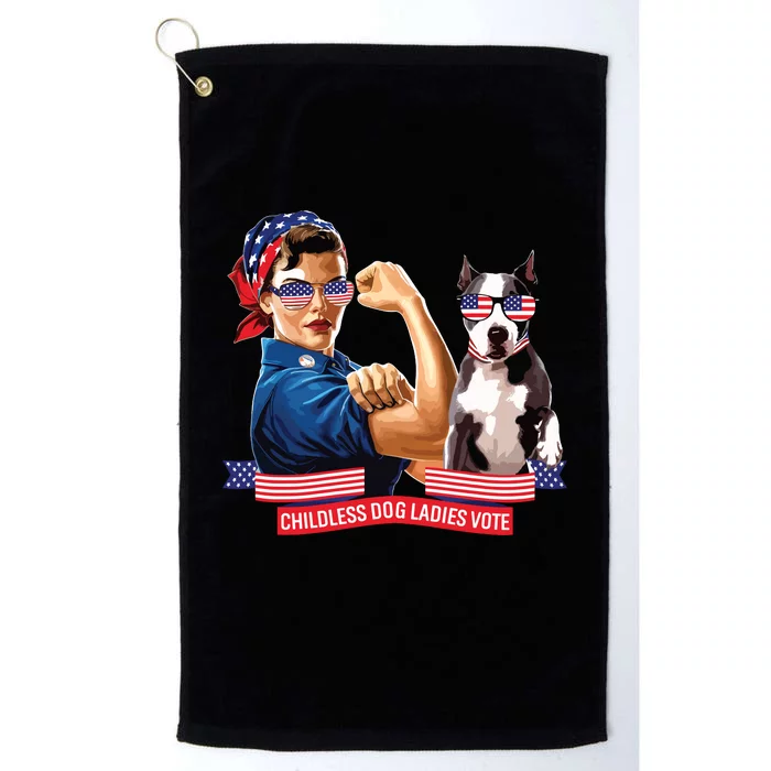 Childless Dog Lady Is Voting Kamala Election Usa 2024 Platinum Collection Golf Towel