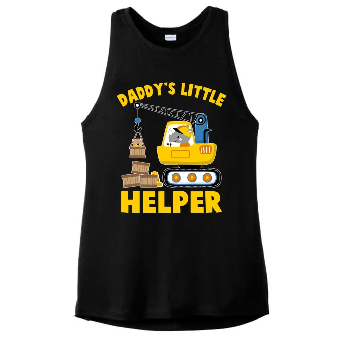 Cute Daddy's Little Helper Construction Ladies Tri-Blend Wicking Tank