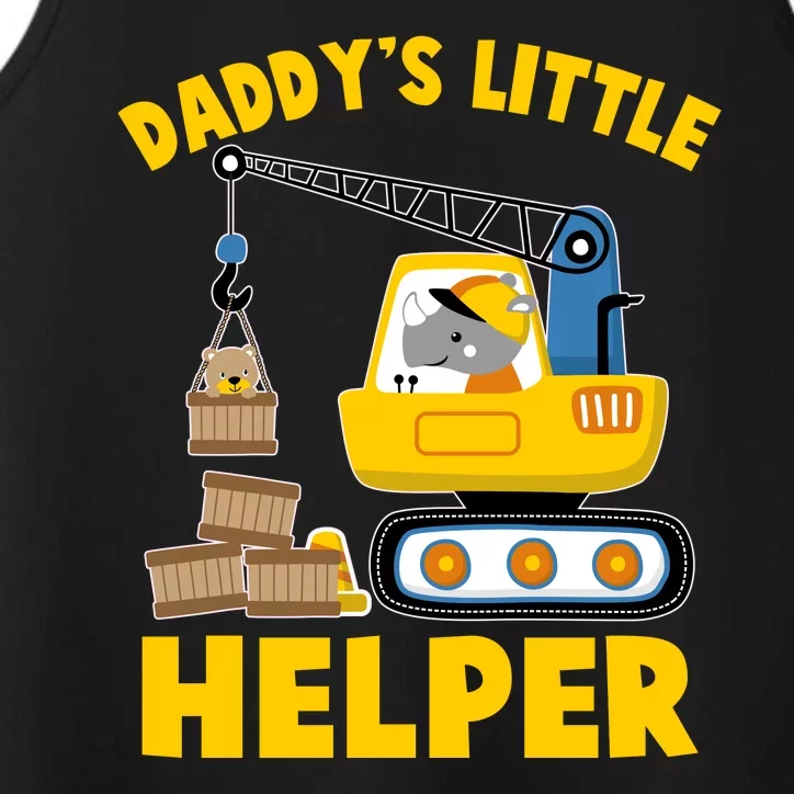 Cute Daddy's Little Helper Construction Performance Tank