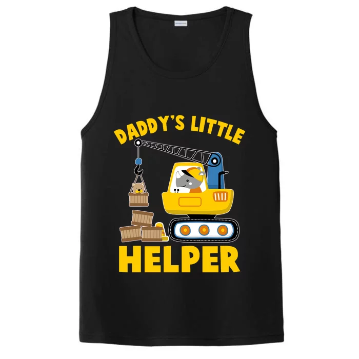 Cute Daddy's Little Helper Construction Performance Tank