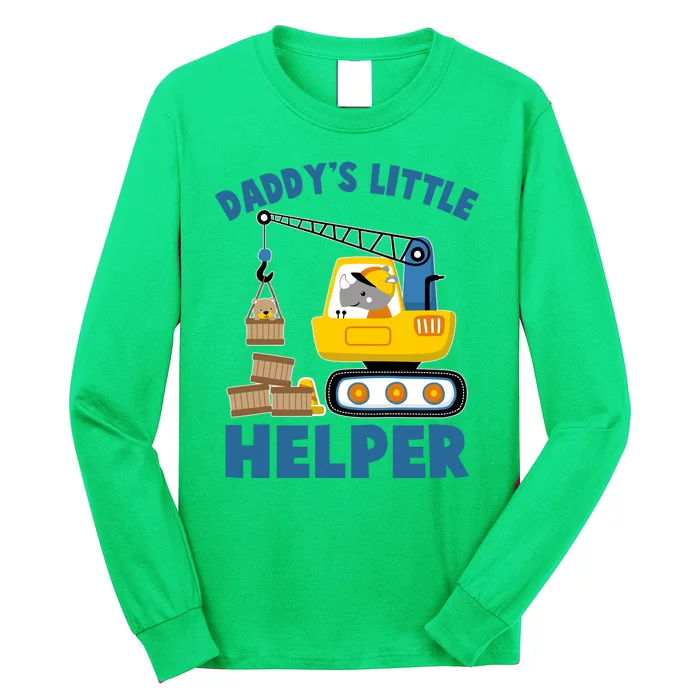 Cute Daddy's Little Helper Construction Long Sleeve Shirt