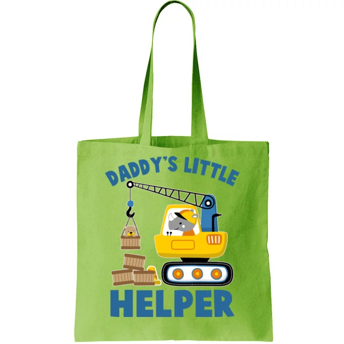 Cute Daddy's Little Helper Construction Tote Bag