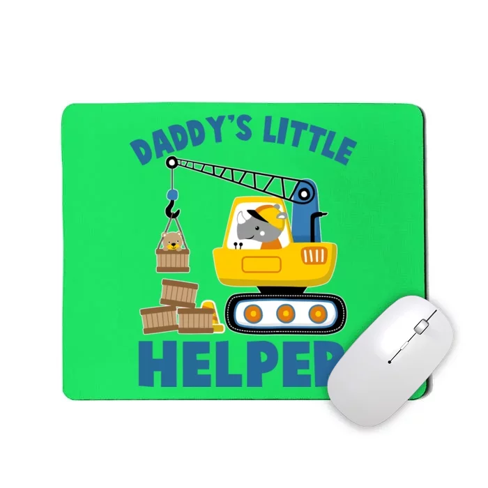 Cute Daddy's Little Helper Construction Mousepad