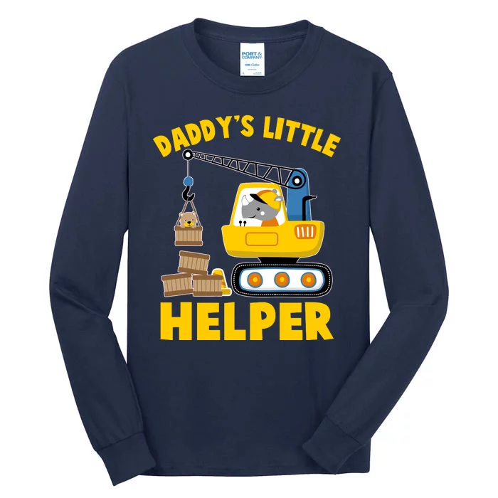 Cute Daddy's Little Helper Construction Tall Long Sleeve T-Shirt