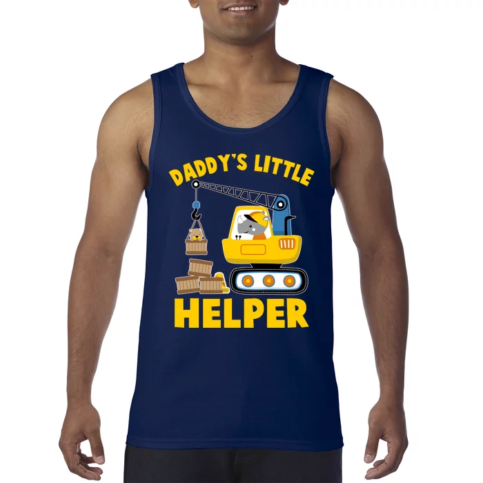 Cute Daddy's Little Helper Construction Tank Top