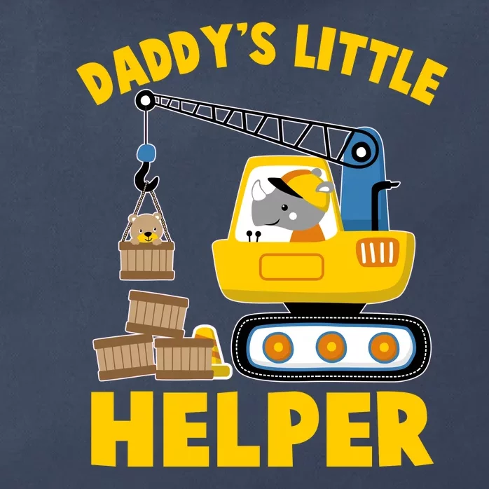 Cute Daddy's Little Helper Construction Zip Tote Bag