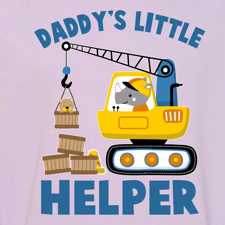 Cute Daddy's Little Helper Construction Garment-Dyed Sweatshirt