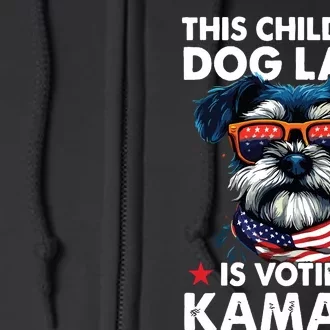 Childless Dog Lady Kamala Harris 2024 Miniature Schnauzer Full Zip Hoodie