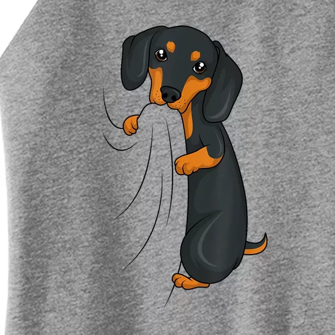 Cute Dachshund Lover Weiner Dog Girl Gift Women’s Perfect Tri Rocker Tank