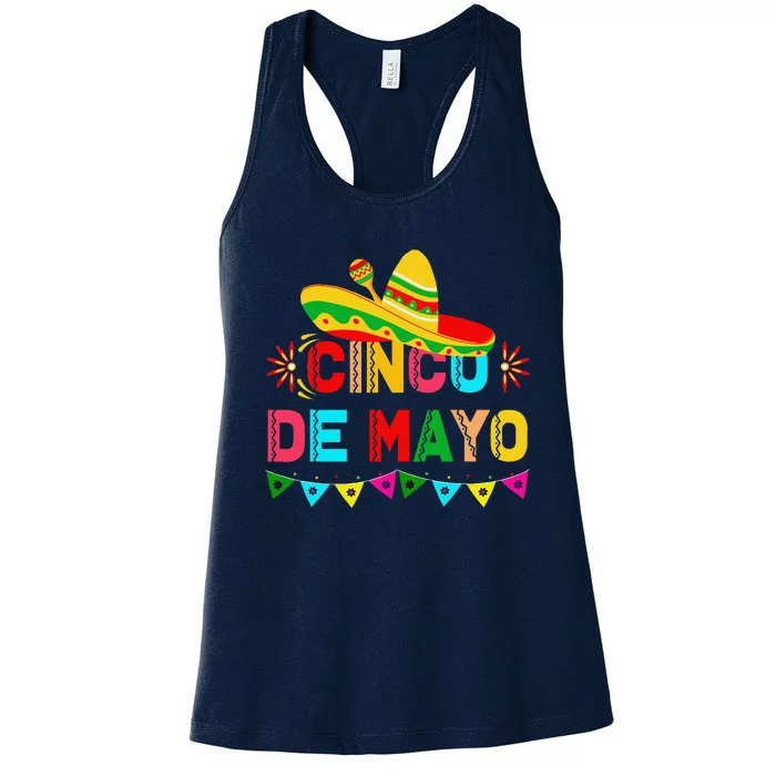 Cinco De Mayo Mexican Festival Party Women's Racerback Tank