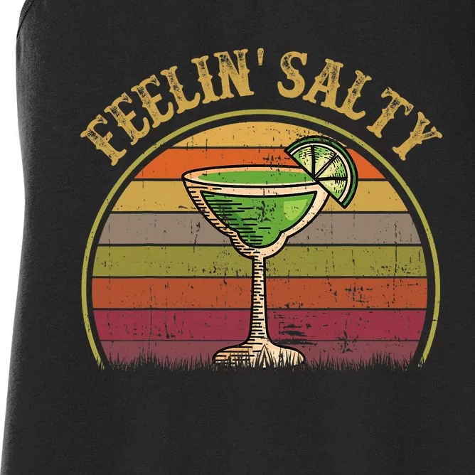 Cinco De Mayo Feeling Salty Funny Gift Margarita Women's Racerback Tank