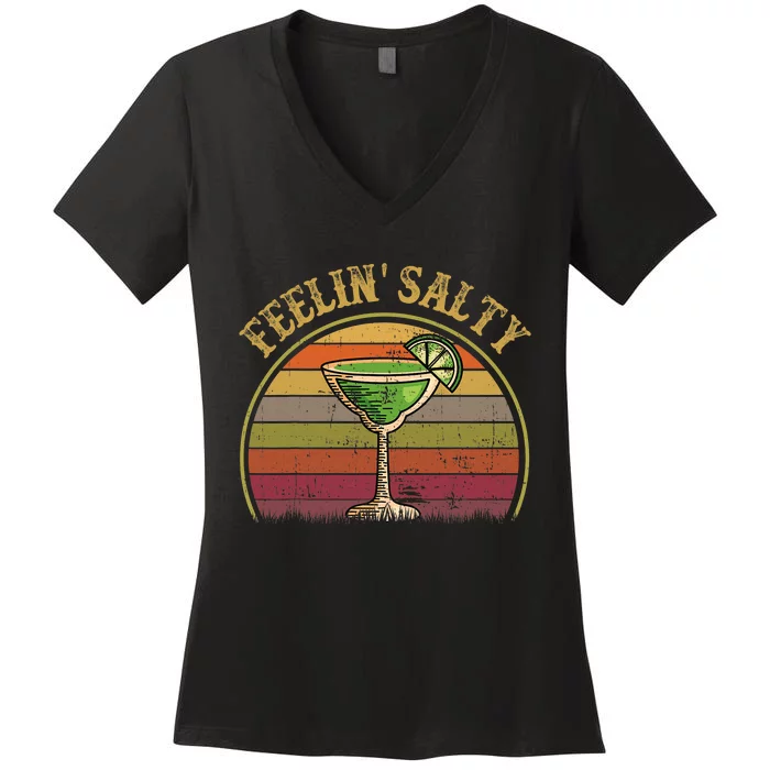 Cinco De Mayo Feeling Salty Funny Gift Margarita Women's V-Neck T-Shirt