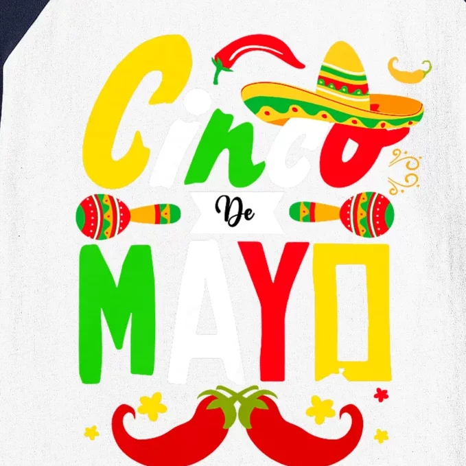 Cinco De Mayo Mexican Fiesta 5 De Mayo For Mexican Baseball Sleeve Shirt