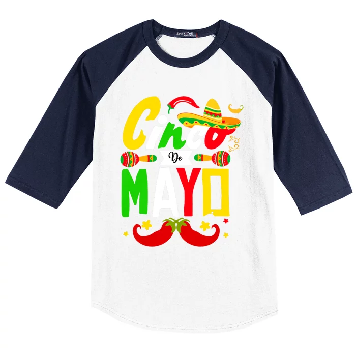 Cinco De Mayo Mexican Fiesta 5 De Mayo For Mexican Baseball Sleeve Shirt