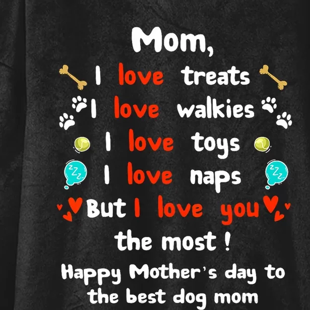 Cute Dog Mom Mothers Day Happy Mothers Day Gifts From Dog Hooded Wearable Blanket