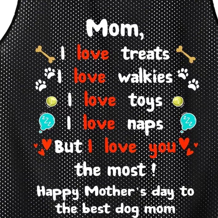 Cute Dog Mom Mothers Day Happy Mothers Day Gifts From Dog Mesh Reversible Basketball Jersey Tank