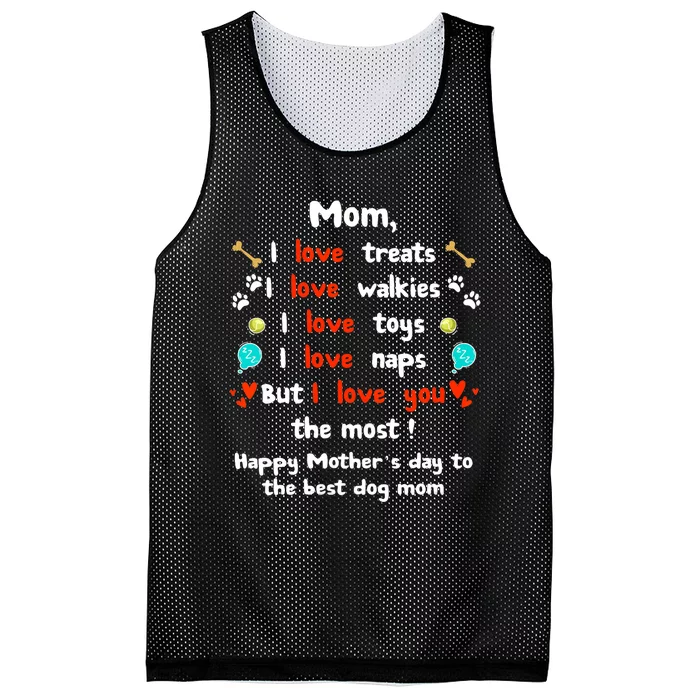 Cute Dog Mom Mothers Day Happy Mothers Day Gifts From Dog Mesh Reversible Basketball Jersey Tank