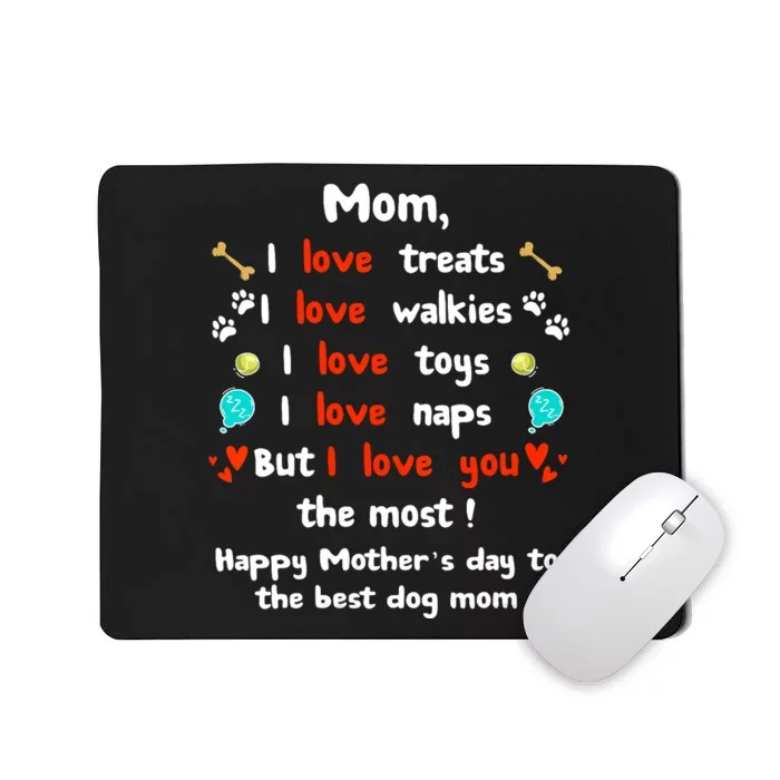 Cute Dog Mom Mothers Day Happy Mothers Day Gifts From Dog Mousepad