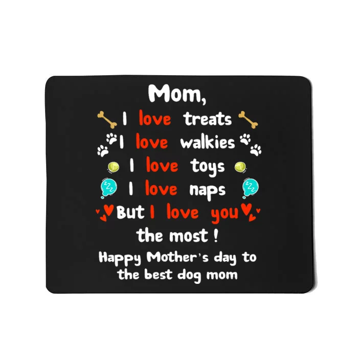 Cute Dog Mom Mothers Day Happy Mothers Day Gifts From Dog Mousepad