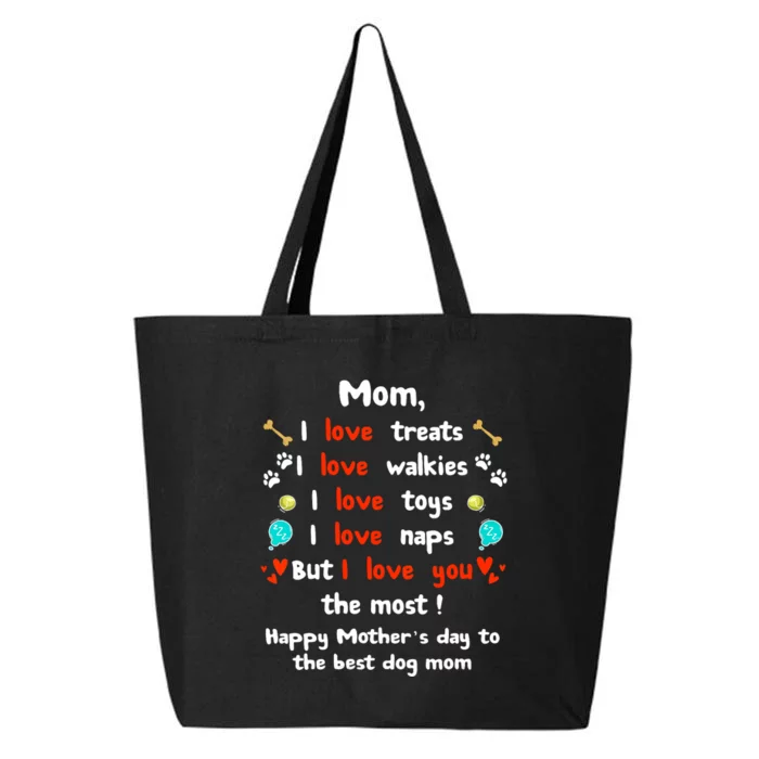 Cute Dog Mom Mothers Day Happy Mothers Day Gifts From Dog 25L Jumbo Tote