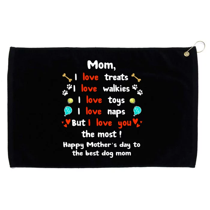 Cute Dog Mom Mothers Day Happy Mothers Day Gifts From Dog Grommeted Golf Towel