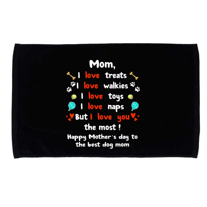 Cute Dog Mom Mothers Day Happy Mothers Day Gifts From Dog Microfiber Hand Towel