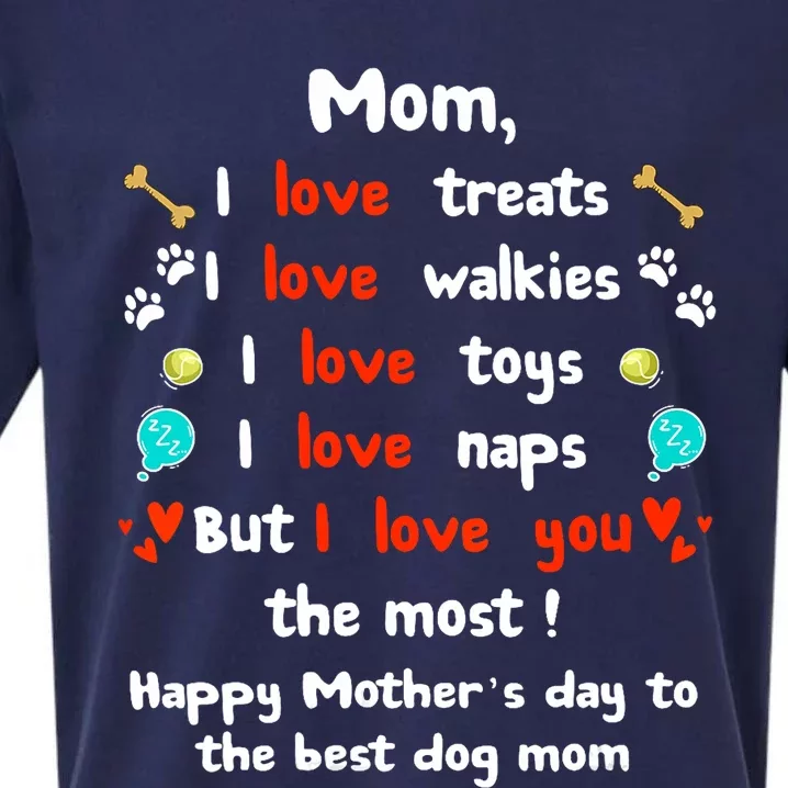 Cute Dog Mom Mothers Day Happy Mothers Day Gifts From Dog Sueded Cloud Jersey T-Shirt