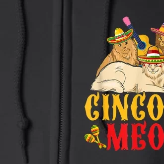 Cinco De Meow Funny Cinco De Mayo Women Cat Full Zip Hoodie