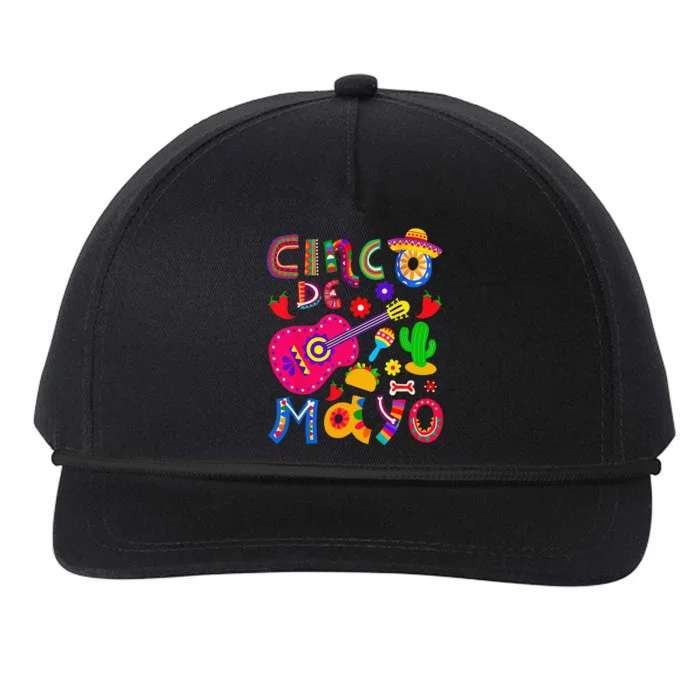 Cinco De Mayo Mexican Fiesta 5 De Mayo Mexico Mexican Day Snapback Five-Panel Rope Hat