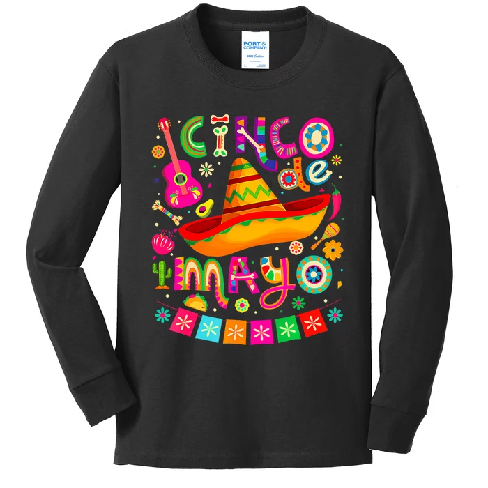 Cinco De Mayo Mexican Fiesta 5 De Mayo Kids Long Sleeve Shirt