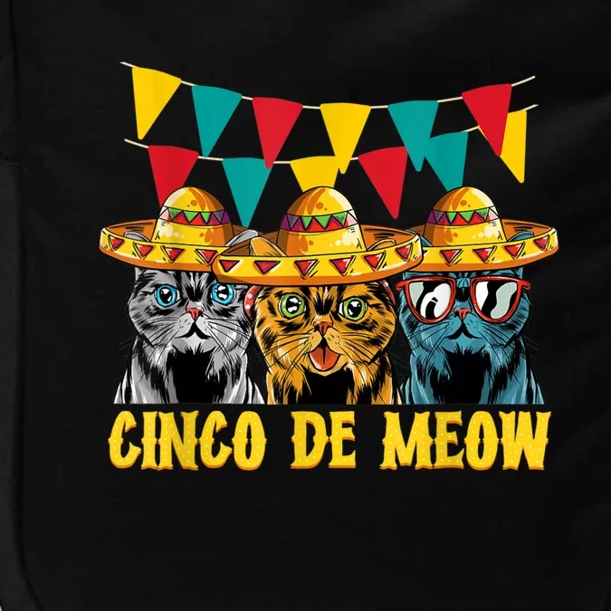 Cinco De Meow Cats Cinco De Mayo Mexico Impact Tech Backpack