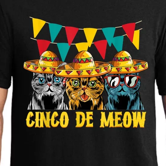 Cinco De Meow Cats Cinco De Mayo Mexico Pajama Set