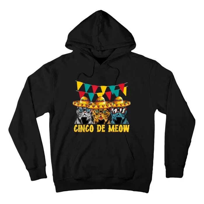 Cinco De Meow Cats Cinco De Mayo Mexico Tall Hoodie