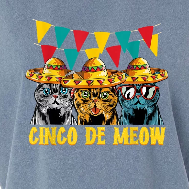 Cinco De Meow Cats Cinco De Mayo Mexico Garment-Dyed Women's Muscle Tee