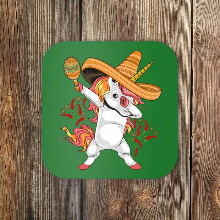 Cinco De Mayo Unicorn Dab Coaster