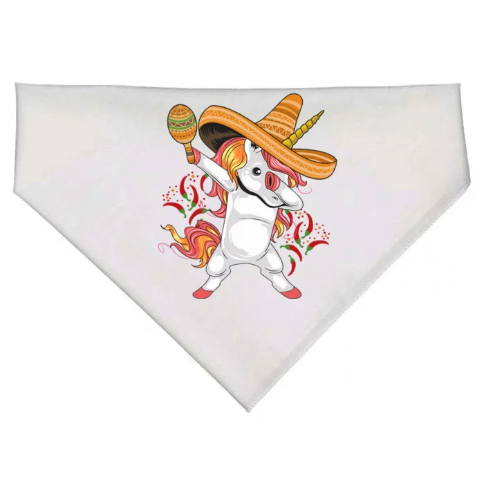 Cinco De Mayo Unicorn Dab USA-Made Doggie Bandana