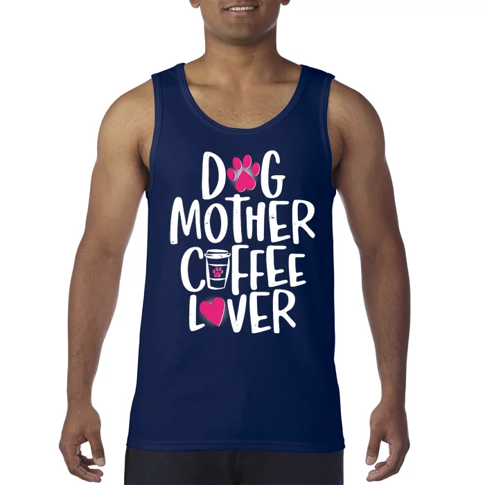 Cute Dog Mother Coffee Lover Tank Top