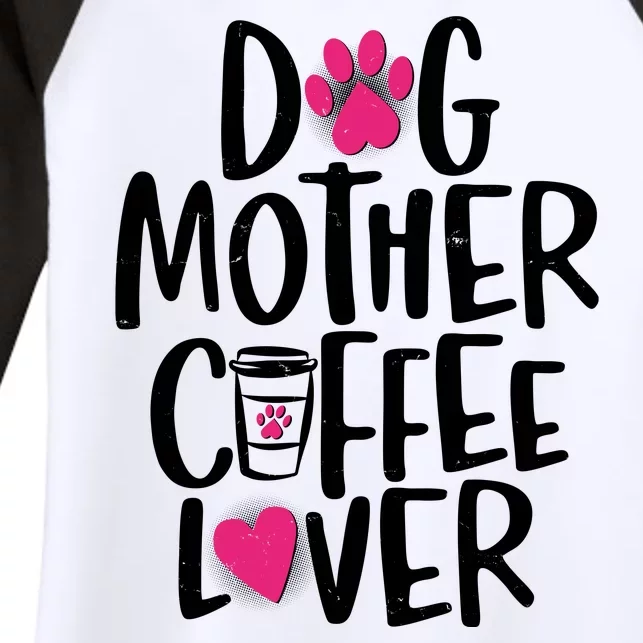 Cute Dog Mother Coffee Lover Women's Tri-Blend 3/4-Sleeve Raglan Shirt