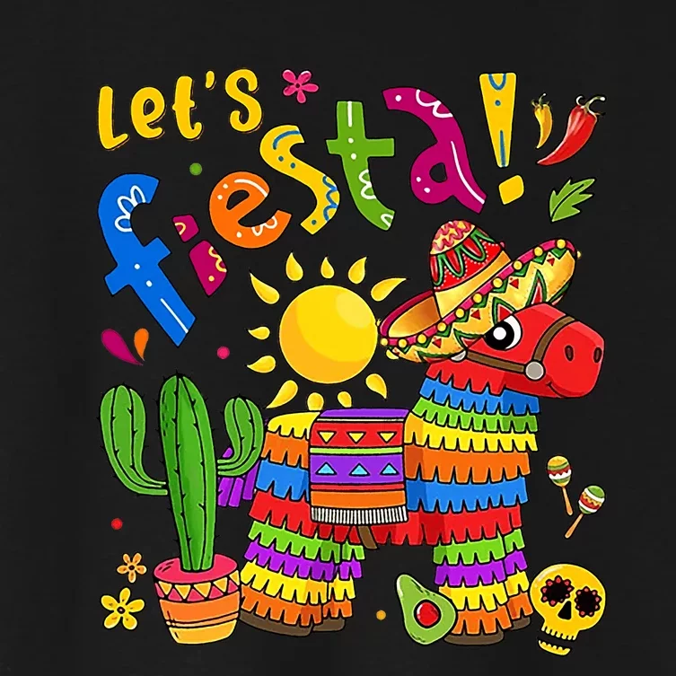 Cinco De Mayo Mexican LetS Fiesta Fun Women's Crop Top Tee