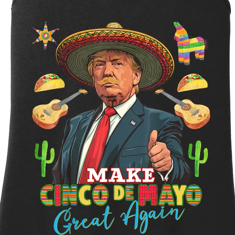 Cinco De Mayo Make Cinco De Mayo Great Again Donald Trump Ladies Essential Tank