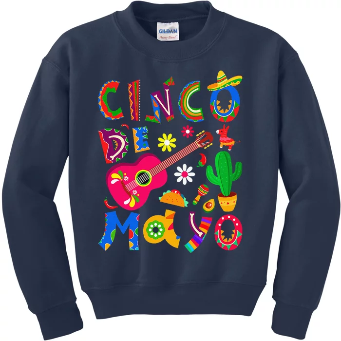 Cinco De Mayo Mexican Fiesta 5 De Mayo Mexico Mexican Day Kids Sweatshirt